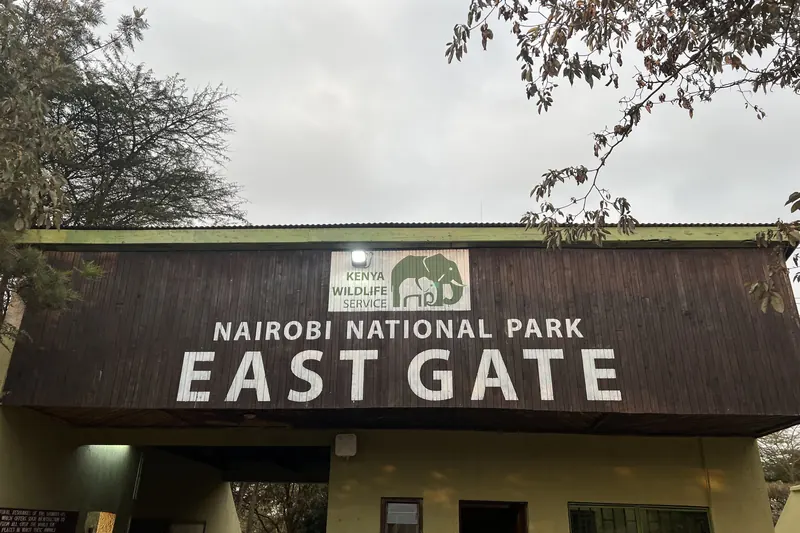 Nairobi National Park East Gate sign