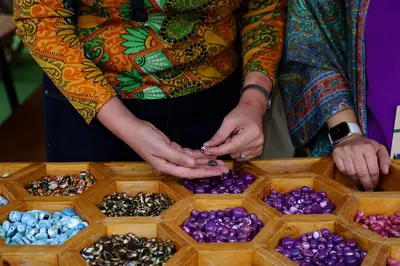 Ceramic beads made at Kazuri in Karen. Photo: Pedro J Pacheco, CC BY-SA 4.0