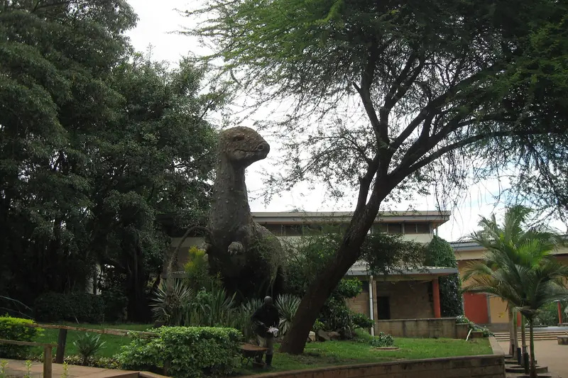 A dinosaur display at the Nairobi National Museum