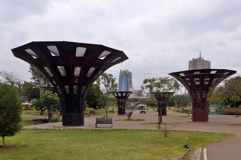 Boats on the lake in Uhuru Park